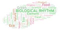 Biological Rhythm word cloud. Royalty Free Stock Photo