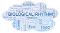 Biological Rhythm word cloud. Royalty Free Stock Photo