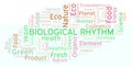 Biological Rhythm word cloud. Royalty Free Stock Photo