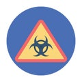 Biological risk color with background vector icon which can easily modify or edit Royalty Free Stock Photo