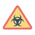 Biological risk Flat vector icon which can easily modify or edit Royalty Free Stock Photo