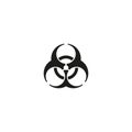 Biological risk symbol on white background