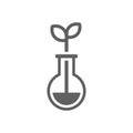 Biological, science icon. Gray vector graphics