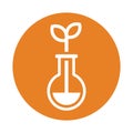 Biological, science icon. Orange color vector EPS