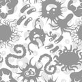 Biological seamless pattern with microbes