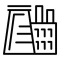 Biological station factory icon outline vector. Futuristic research