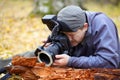 Biologist in the field Royalty Free Stock Photo