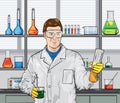 Biologist in the laboratory