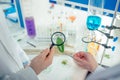 Biologists working in laboratory Royalty Free Stock Photo