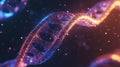 biology animating DNA strand Royalty Free Stock Photo