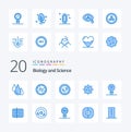 20 Biology Blue Color icon Pack like experiment chemistry science biology science