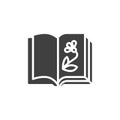 Biology book vector icon