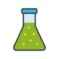 Biology chemical beaker icon Royalty Free Stock Photo