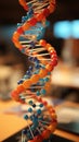 Biology class scene 3D model of a DNA strand