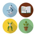 Biology design. Lab icon. Flat illustration, vector