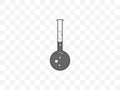 Biology, experiment, flask icon. Vector illustration, flat design.