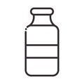 Biology medical bottle science element line icon style