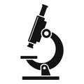 Biology microscope icon, simple style