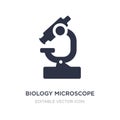 biology microscope icon on white background. Simple element illustration from Education concept