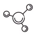 Biology molecular structure science element line icon style
