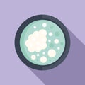 Biology petri dish icon flat vector. Health cell Royalty Free Stock Photo