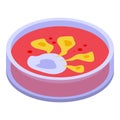 Biology petri dish icon, isometric style Royalty Free Stock Photo