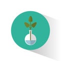 Biology plant testt tube school icon