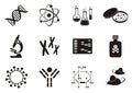 Biology science icons Royalty Free Stock Photo