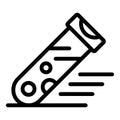 Biology test tube icon, outline style