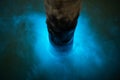 Bioluminescent plankton in the sea, long exposure shot Royalty Free Stock Photo