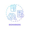 Biomarkers blue gradient concept icon Royalty Free Stock Photo