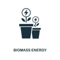 Biomass Energy icon. Monochrome style design from power and energy icon collection. UI. Pixel perfect simple pictogram biomass ene