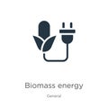 Biomass energy icon vector. Trendy flat biomass energy icon from general collection isolated on white background. Vector