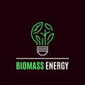 Biomass energy logo template, flat style icon design.