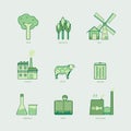 Biomass graphic line icon
