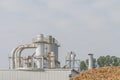 Biomass power plant with wood chips for electricity generation