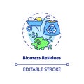 Biomass residues concept icon