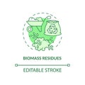 Biomass residues green concept icon Royalty Free Stock Photo