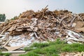 Biomass from wood waste, pelets, woodchip Royalty Free Stock Photo
