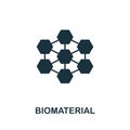 Biomaterial vector icon symbol. Creative sign from biotechnology icons collection. Filled flat Biomaterial icon for