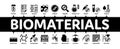 Biomaterials Minimal Infographic Banner Vector Royalty Free Stock Photo