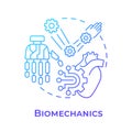 Biomechanics blue gradient concept icon Royalty Free Stock Photo