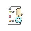 Biomechanics color line icon. Pictogram for web page, mobile app Royalty Free Stock Photo