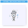 Biomechanics line icon. Editable illustration Royalty Free Stock Photo