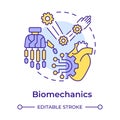 Biomechanics multi color concept icon Royalty Free Stock Photo