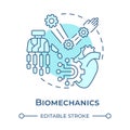 Biomechanics soft blue concept icon Royalty Free Stock Photo