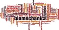 Biomechanics word cloud Royalty Free Stock Photo