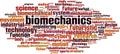 Biomechanics word cloud