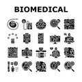 biomedical medical science icons set vector Royalty Free Stock Photo