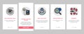 biomedical medical science onboarding icons set vector